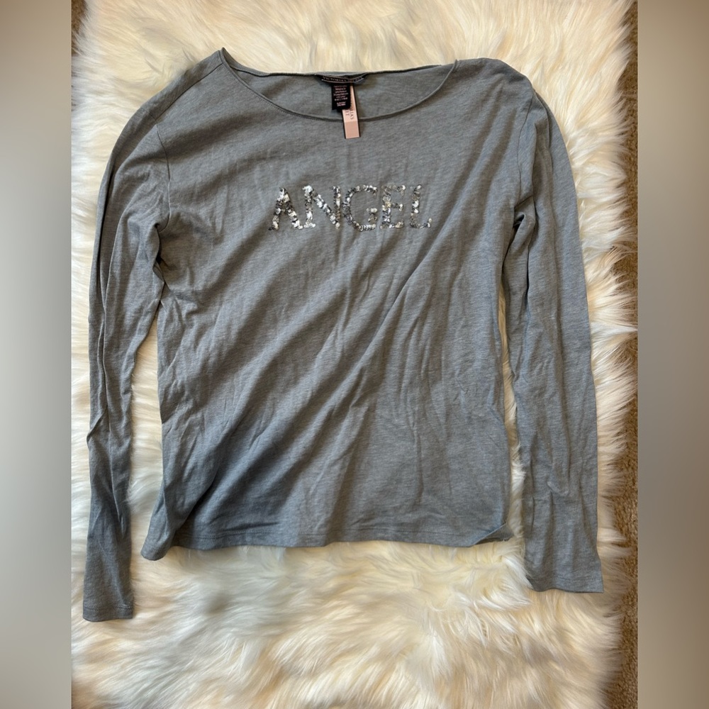 Victoria Secret Long Sleeve Sleep Top with Sequin Detail
